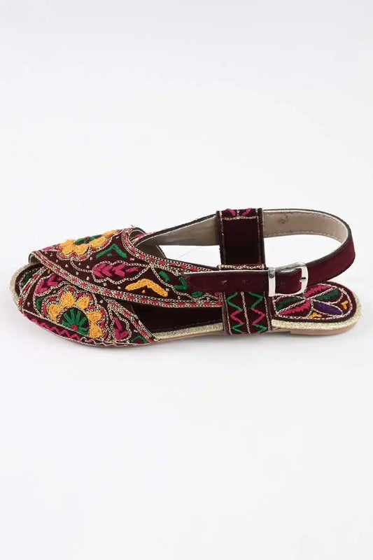 Women's Sighisoara Embroidered Design Peshawri Chappal