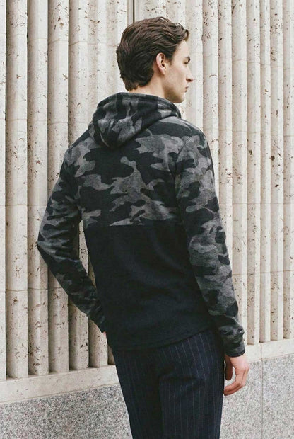 CS Men's Camo Waffle Knit Pullover Hoodie