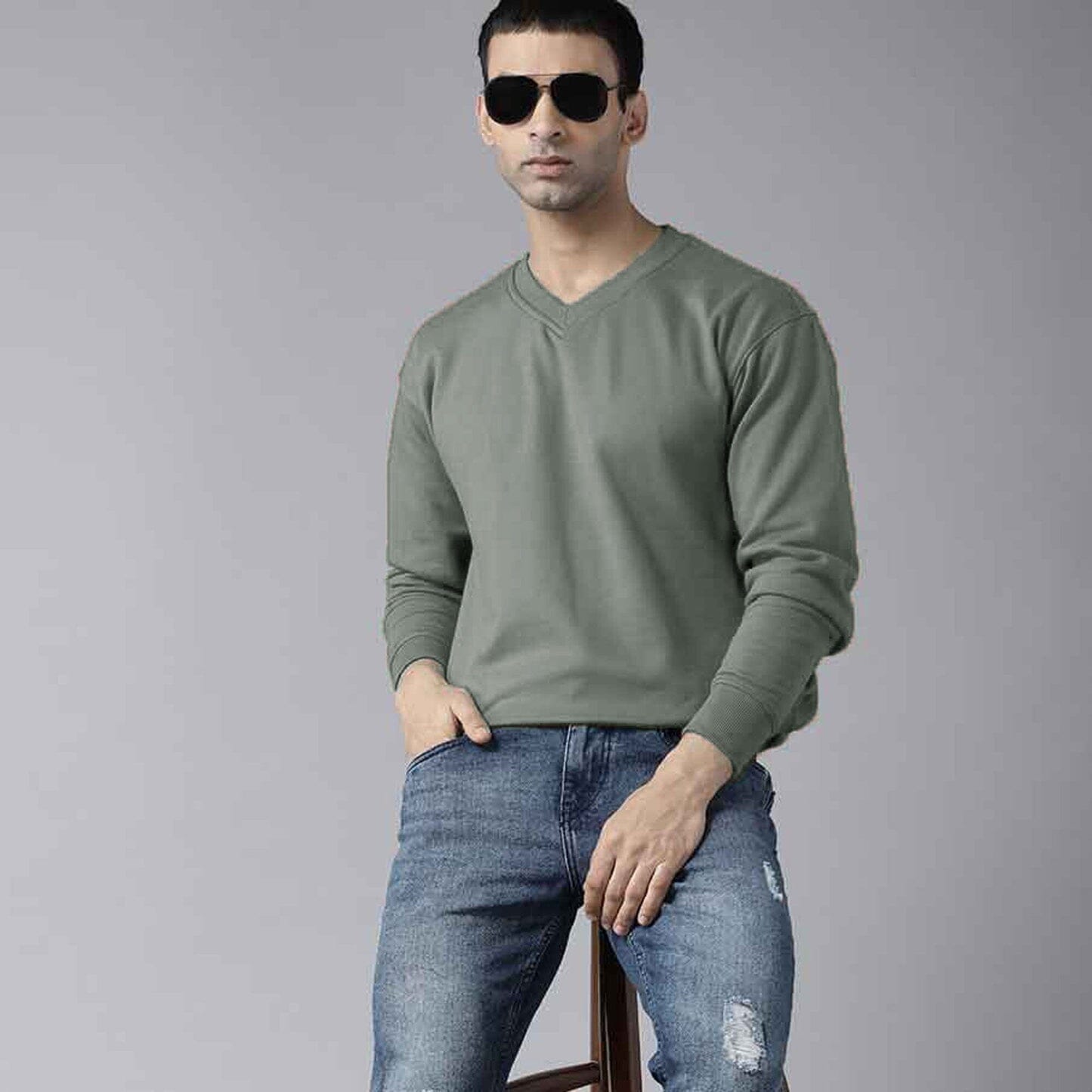 Polo Republica Men's Nobitu V-Neck Sweat Shirt Men's Sweat Shirt Polo Republica Grey S 