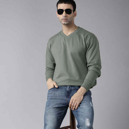 Polo Republica Men's Nobitu V-Neck Sweat Shirt Men's Sweat Shirt Polo Republica Grey S 