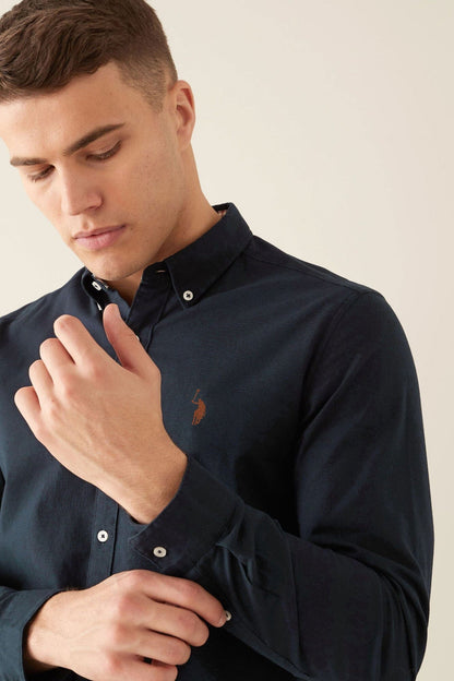 Polo Republica Men's Signature Pony Embroidered Solid Casual Shirt Men's Casual Shirt Polo Republica 