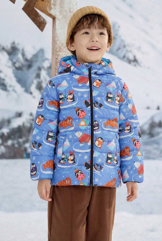 Olive Outfits Kid's Hooded Puffer Jacket