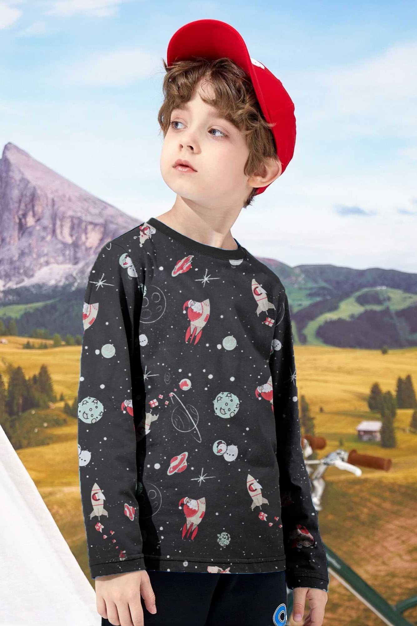 Kid's Glaxay Printed Long Sleeve Tee Shirt Boy's Tee Shirt Minhas Garments 