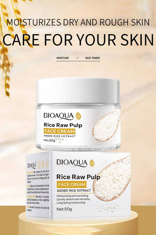 Bioaqua Rice Raw Pulp Face Cream - 50g