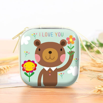 I Like Kid's Different Character Printed Mini Steel Pouch