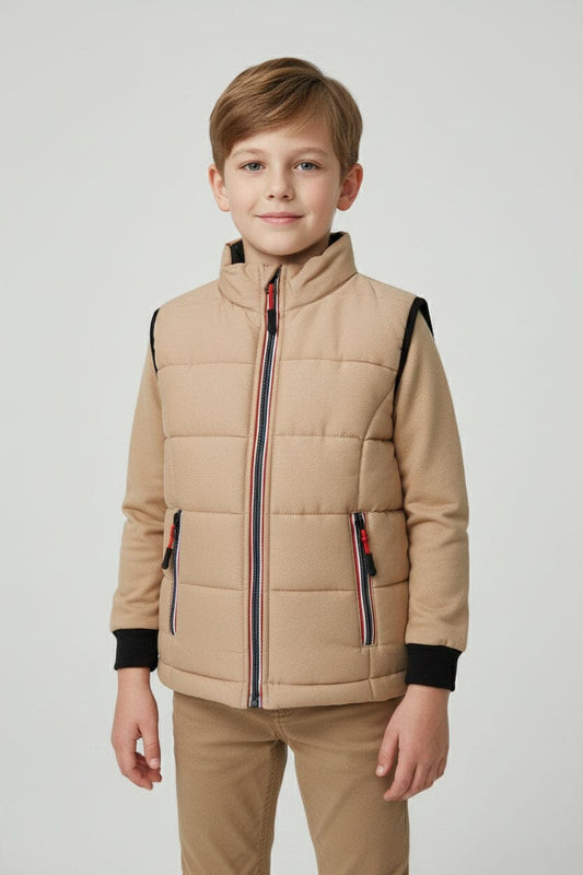 Boy's Twill Padded Gilet