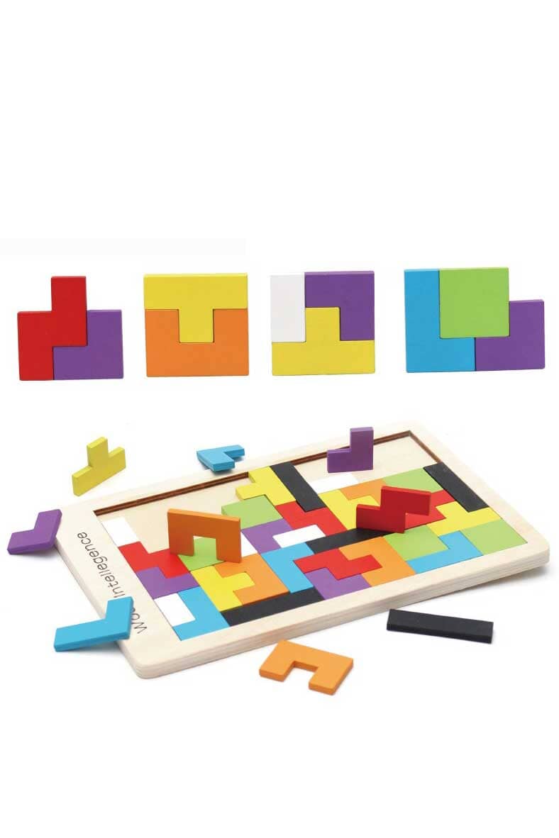 Kid's Tetris Wooden Puzzle Board
