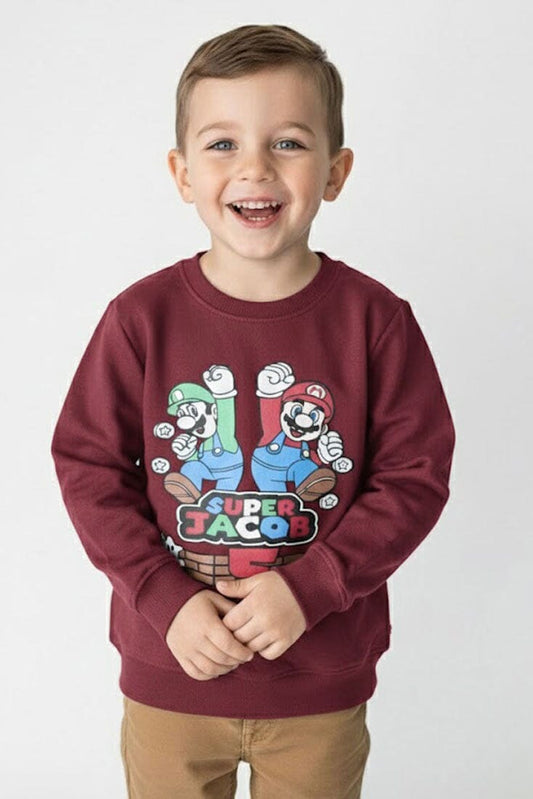 Minoti Boy's Mario Fleece Sweatshirt