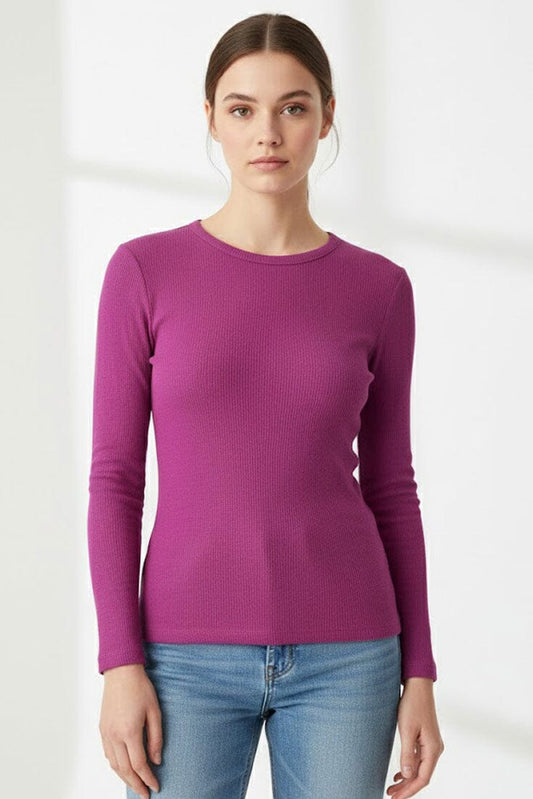 Max 21 Women's Waffle Knit Tee Shirt