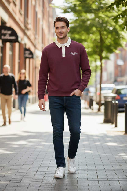 NL Men's New York Fleece Polo Shirt