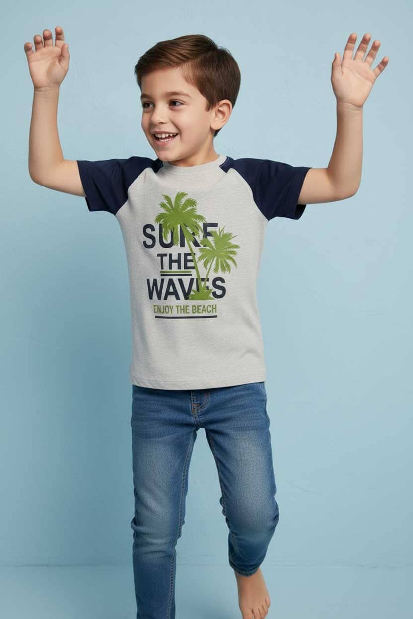Style Republic Boy's Surf The Waves Tee Shirt