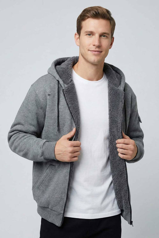 USQUARED Men's Sherpa Zipper Hoodie