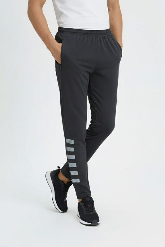 Men's Slim Fit Reflective Striped Activewear Trousers