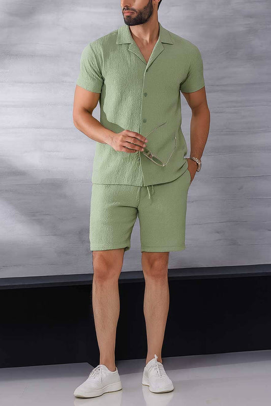 Polo Republica Men's Camp Collar Twin Set