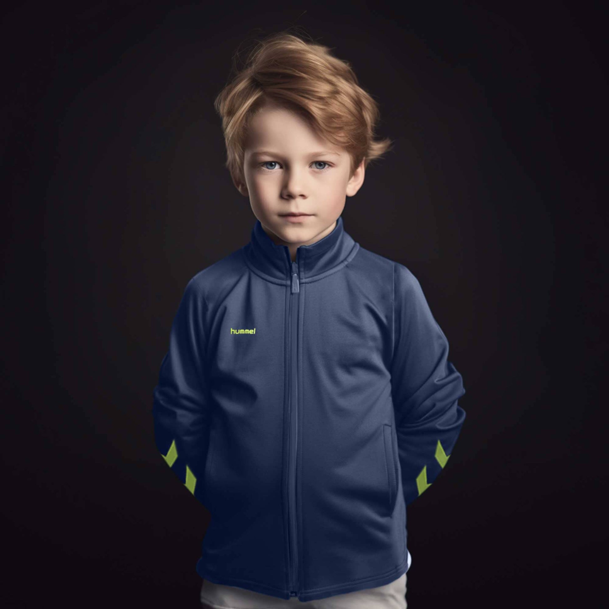 Hummel Boy\'s Arrow Printed Sports Zipper Jacket