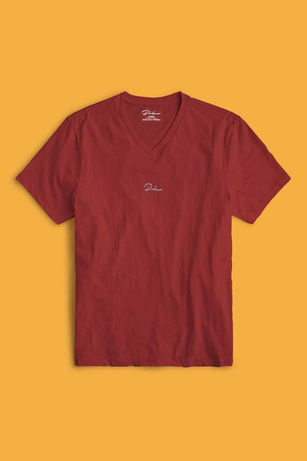 Poler Men's Logo Printed Activewear V- Neck Tee Shirt