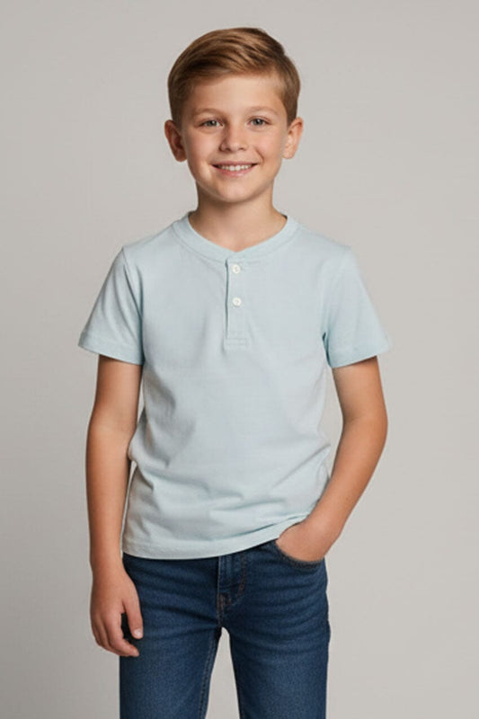 Styles Republic Boy's Basic Henley Tee Shirt