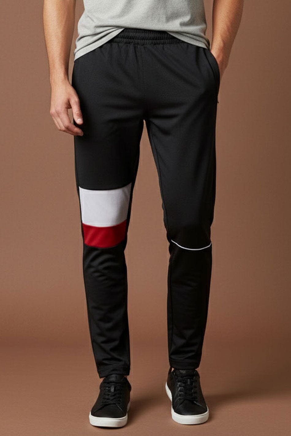 Men's Piping Color Block Activewear Trousers