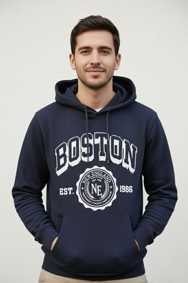 Terranova Men's Boston Terry Pullover Hoodie