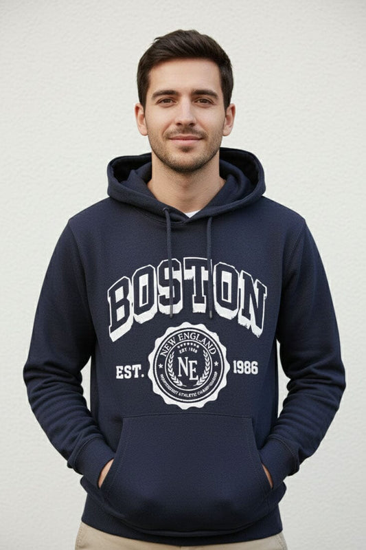 Terranova Men's Boston Terry Pullover Hoodie