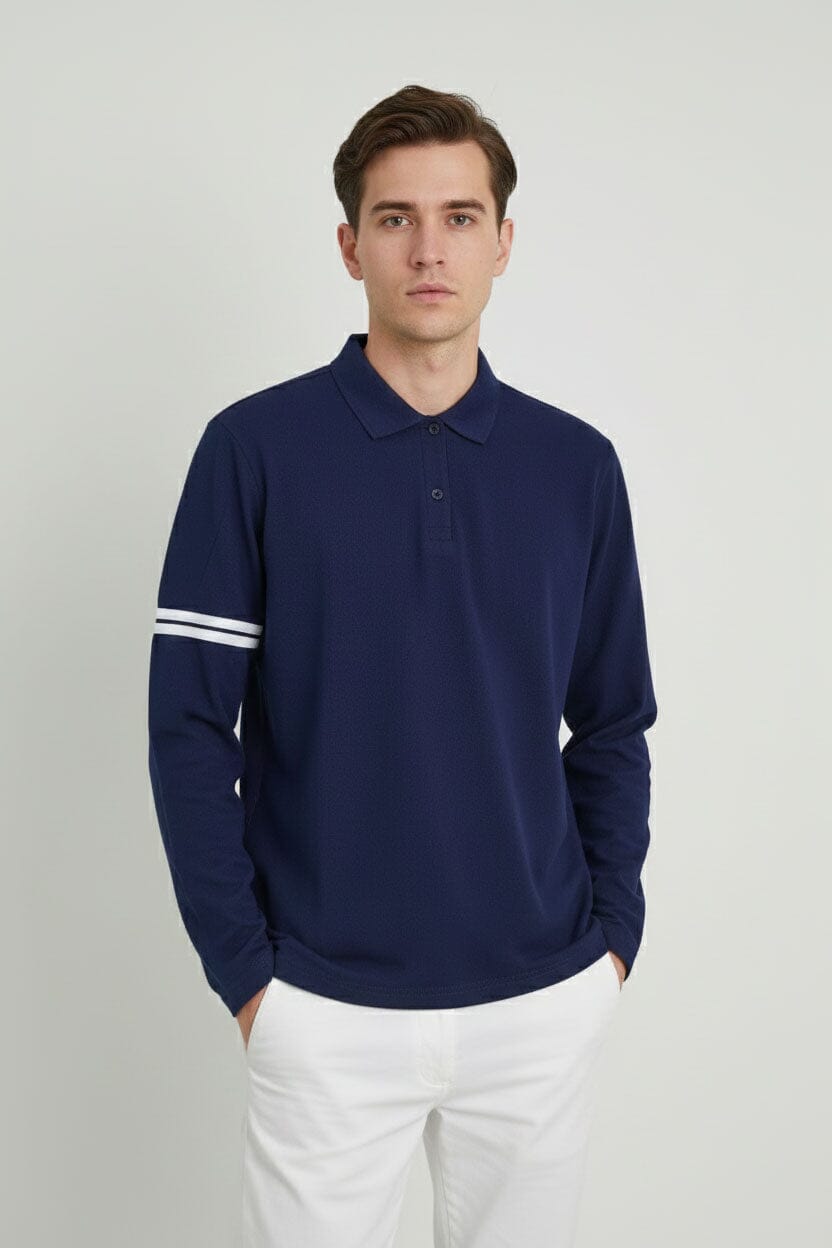 Men's Arm Striped Polo Shirt