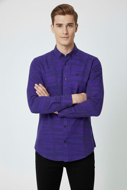 Fashion Culture Men's Embroidered Casual Shirt