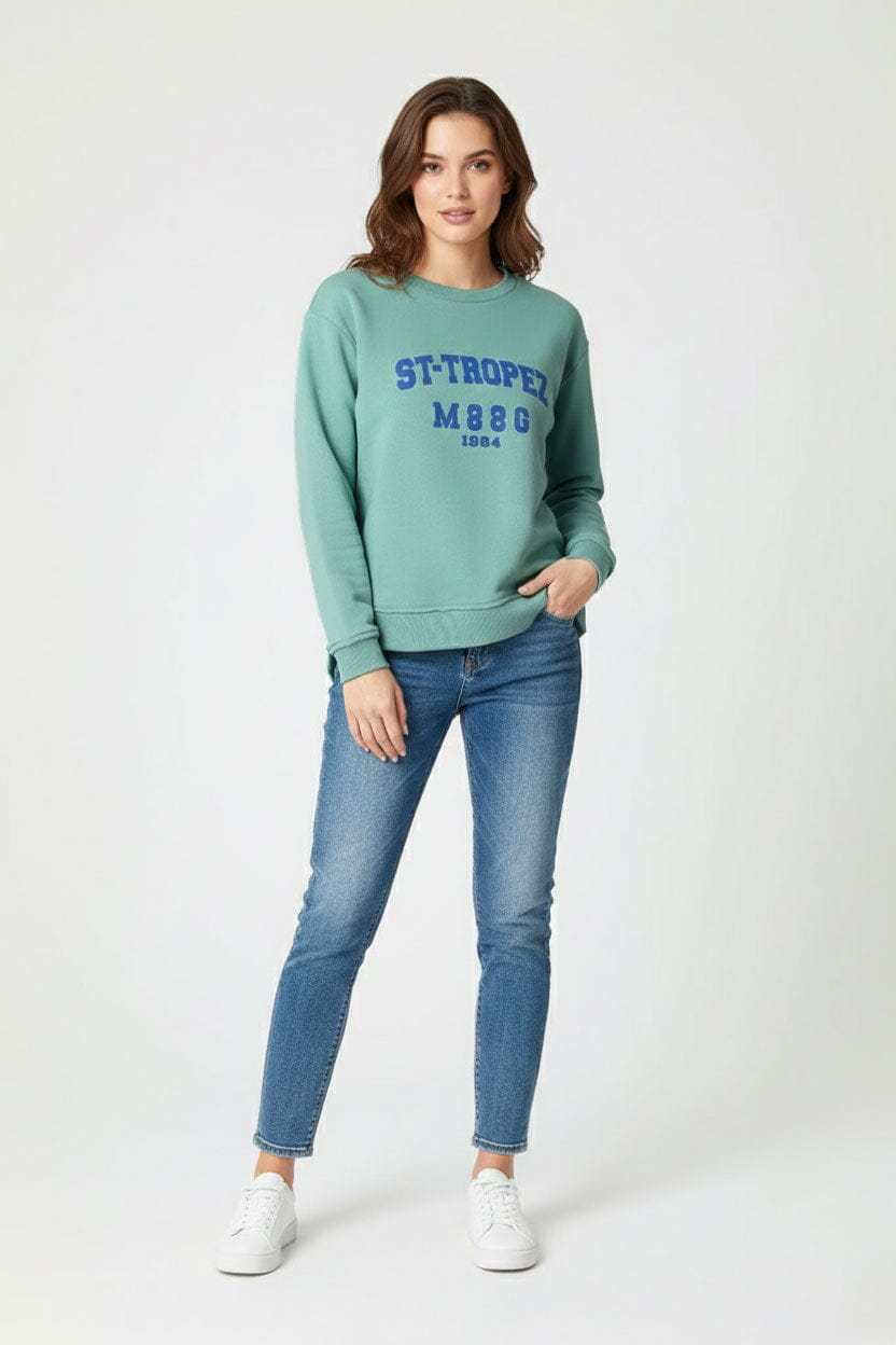 L.A.T Women's Tropez High-Low Hem Minor Fault Sweat Shirt