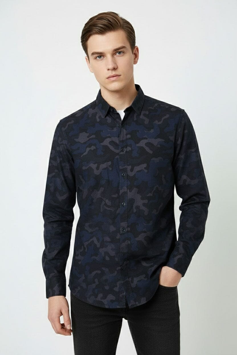 Scanners Men's Camo Casual Shirt
