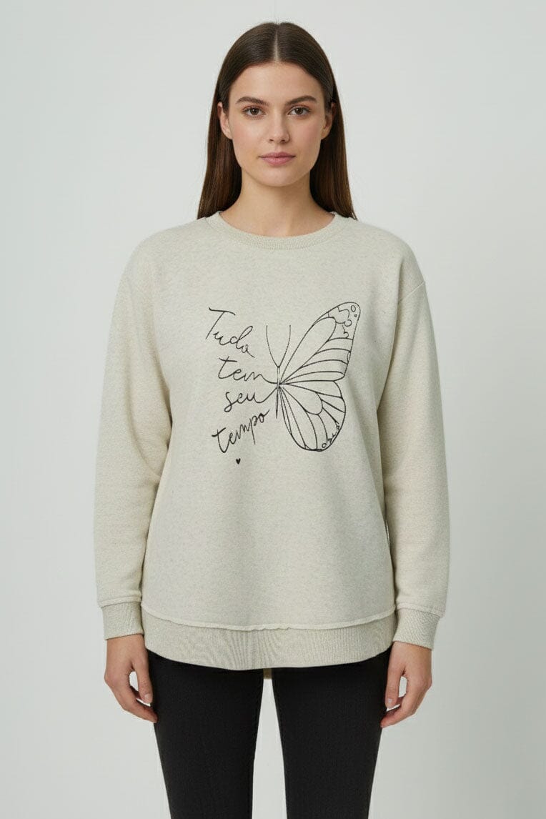 L.A.T Women's Butterfly High Low Hem Minor Fault Sweatshirt
