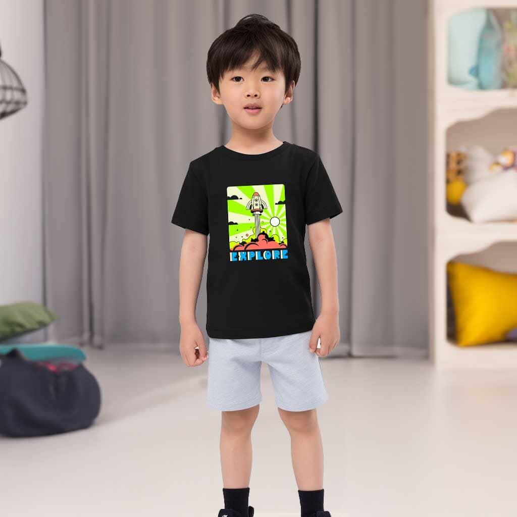 Polo Republica Boy's Explore Printed Tee Shirt Boy's Tee Shirt Polo Republica Black 1-2 Years 