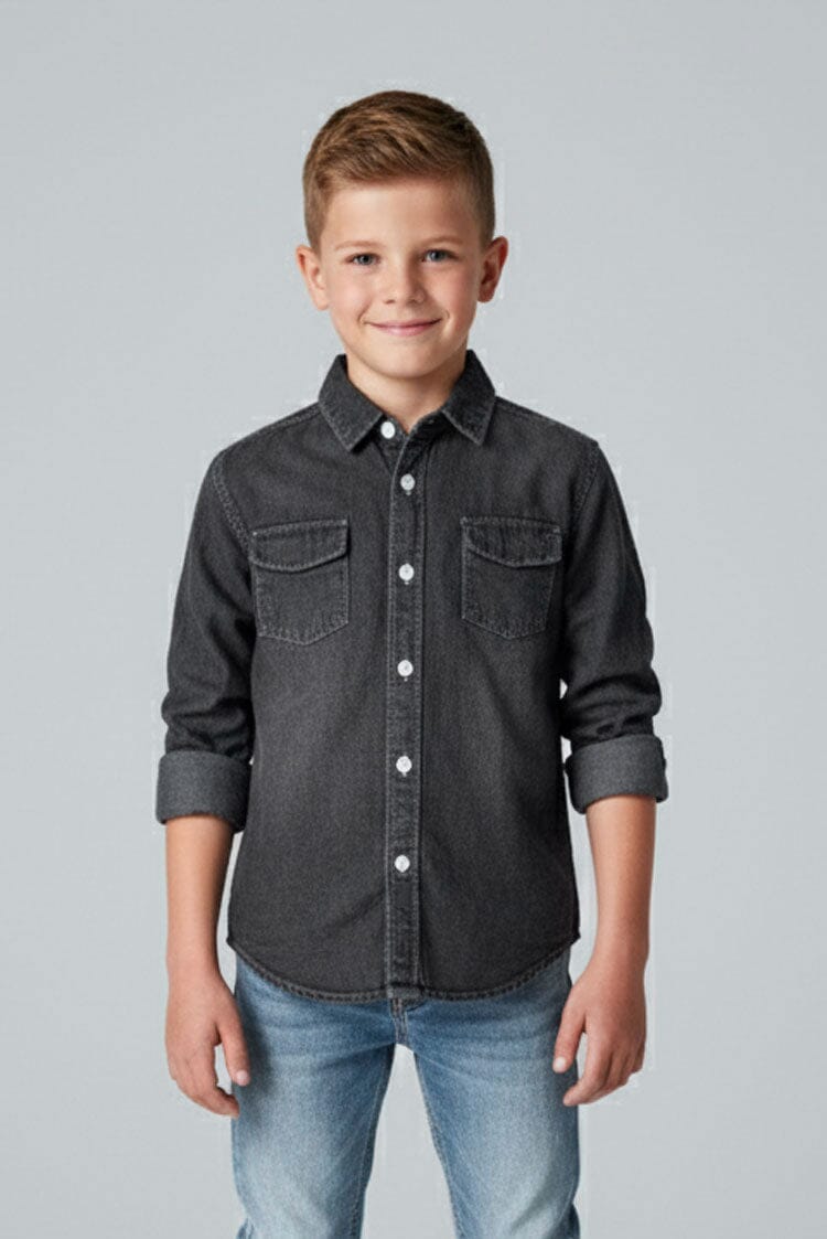 Styles Republic Boy's Basic Denim Casual Shirt