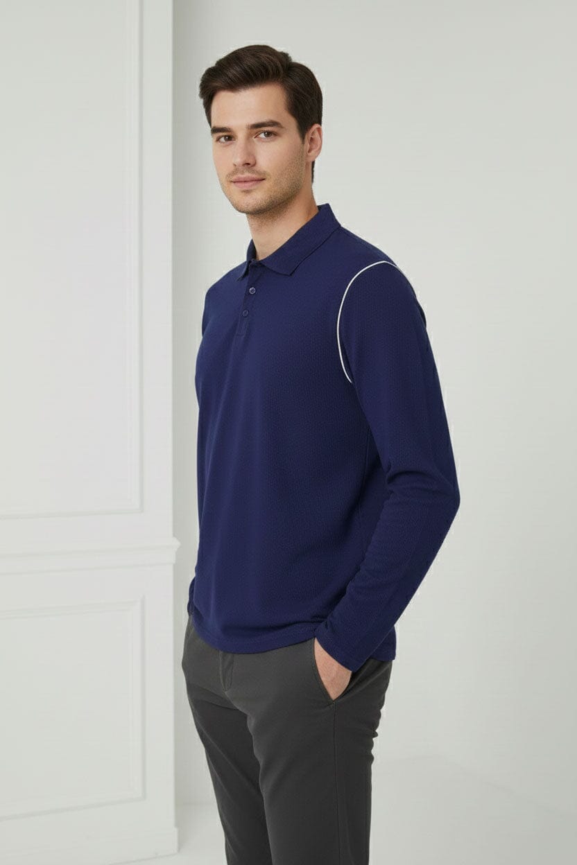 Men's Contrast Piping Polo Shirt