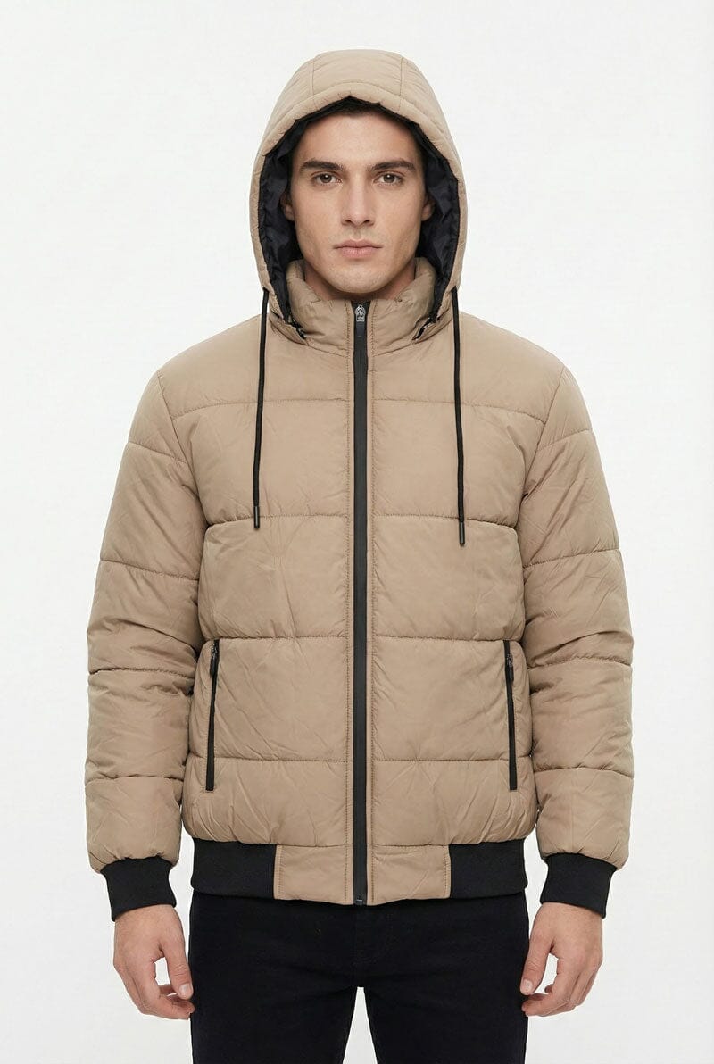 Men's Detachable Hood Puffer Jacket