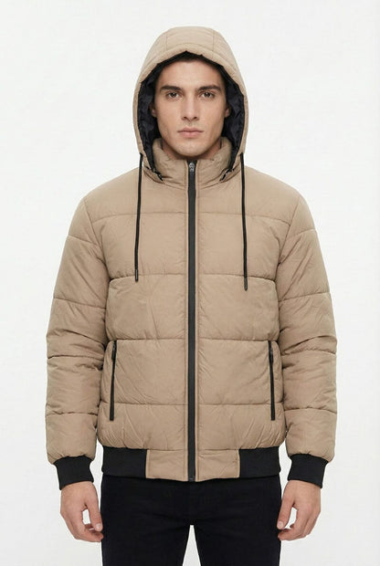 Men's Detachable Hood Puffer Jacket