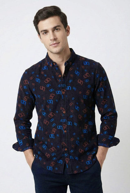 Scanners Men's Printed Casual Shirt