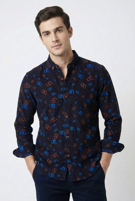 Scanners Men's Printed Casual Shirt