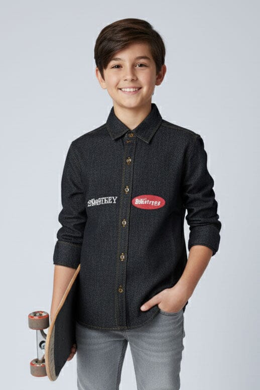 Styles Republic Boy's Pride Denim Casual Shirt