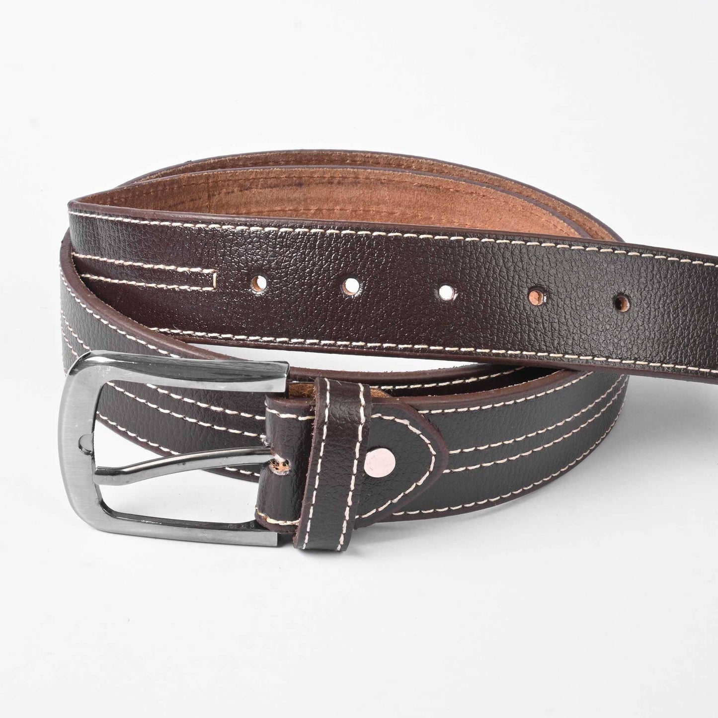 L&L Men's Stitching Line Genuine Leather Belt Men's Belt LNL 