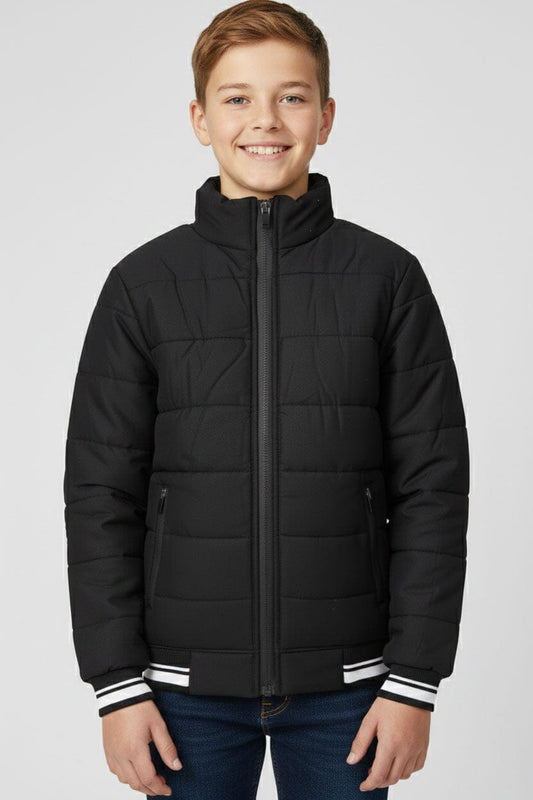 Boy's Twill Tipped Zipper Jacket
