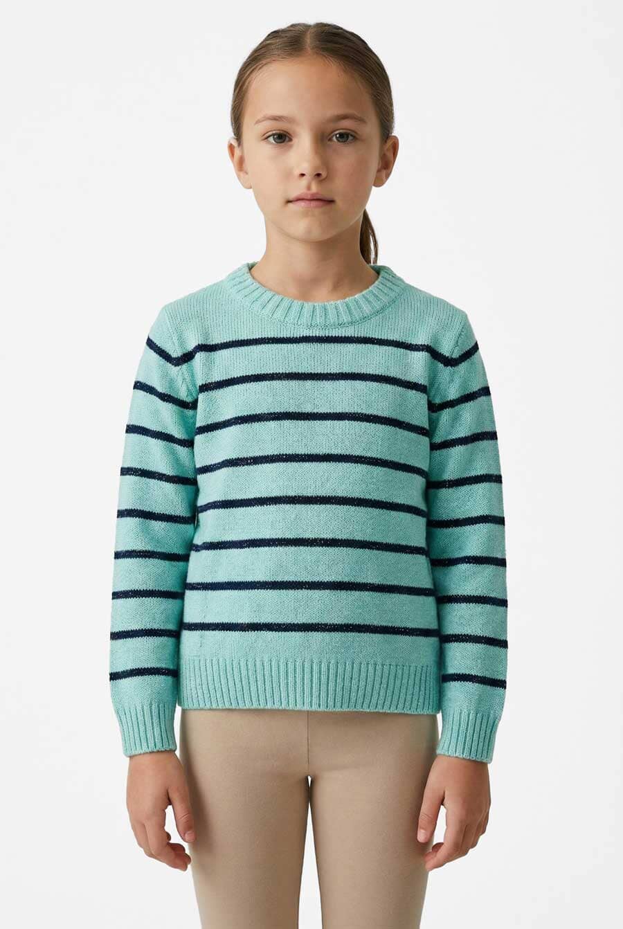 Yes Mom Girl's Shimmer Knitted Sweater