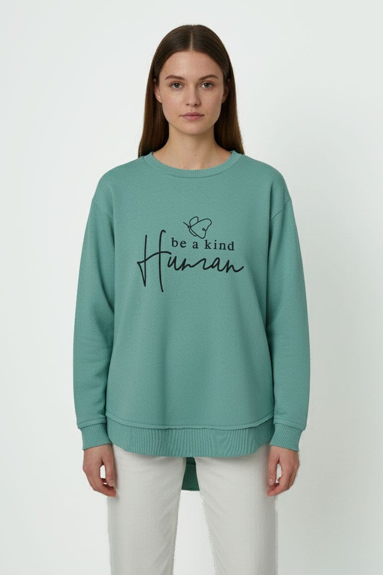 L.A.T Women's Human High Low Hem Minor Fault Sweatshirt