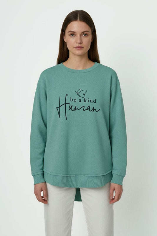 L.A.T Women's Human High Low Hem Minor Fault Sweatshirt