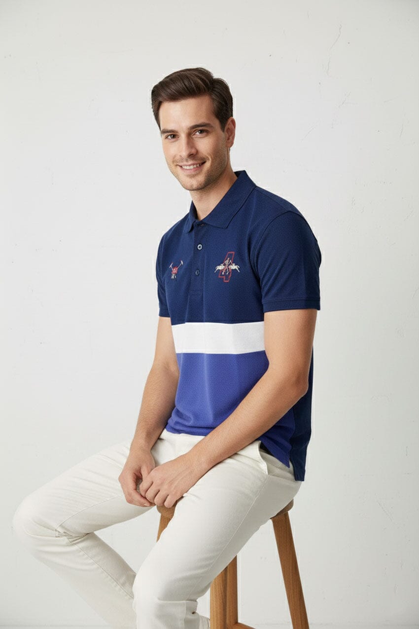 Polo Republica Men's Contrast Mallets Polo Shirt