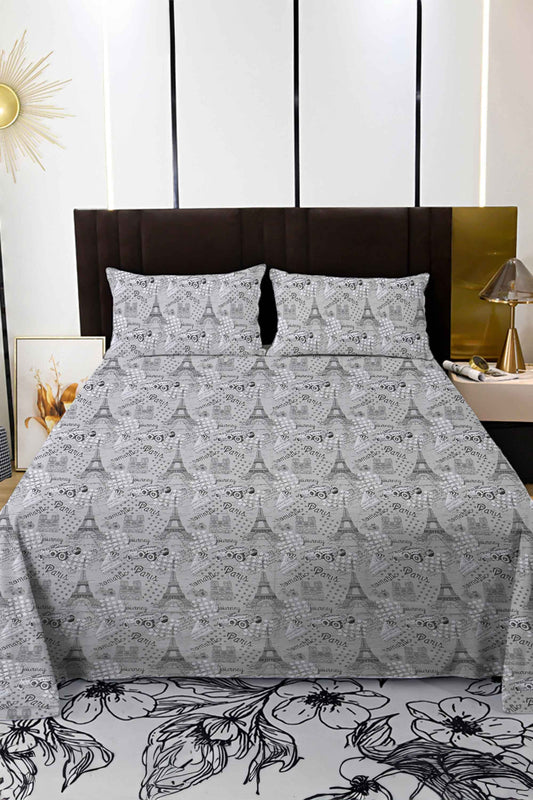 Polo Republica Chester Premium Collection 3 Piece Double Bed Sheet Bed Sheet Fiza 