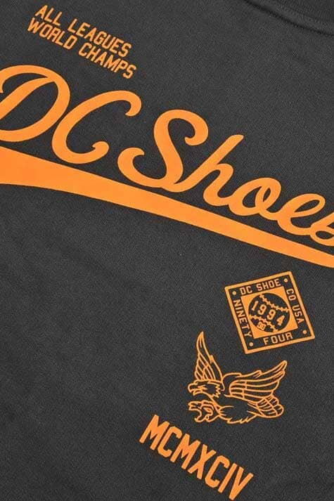 DC Men's All Leagues World Champs Printed Crew Neck Fleece Sweat Shirt