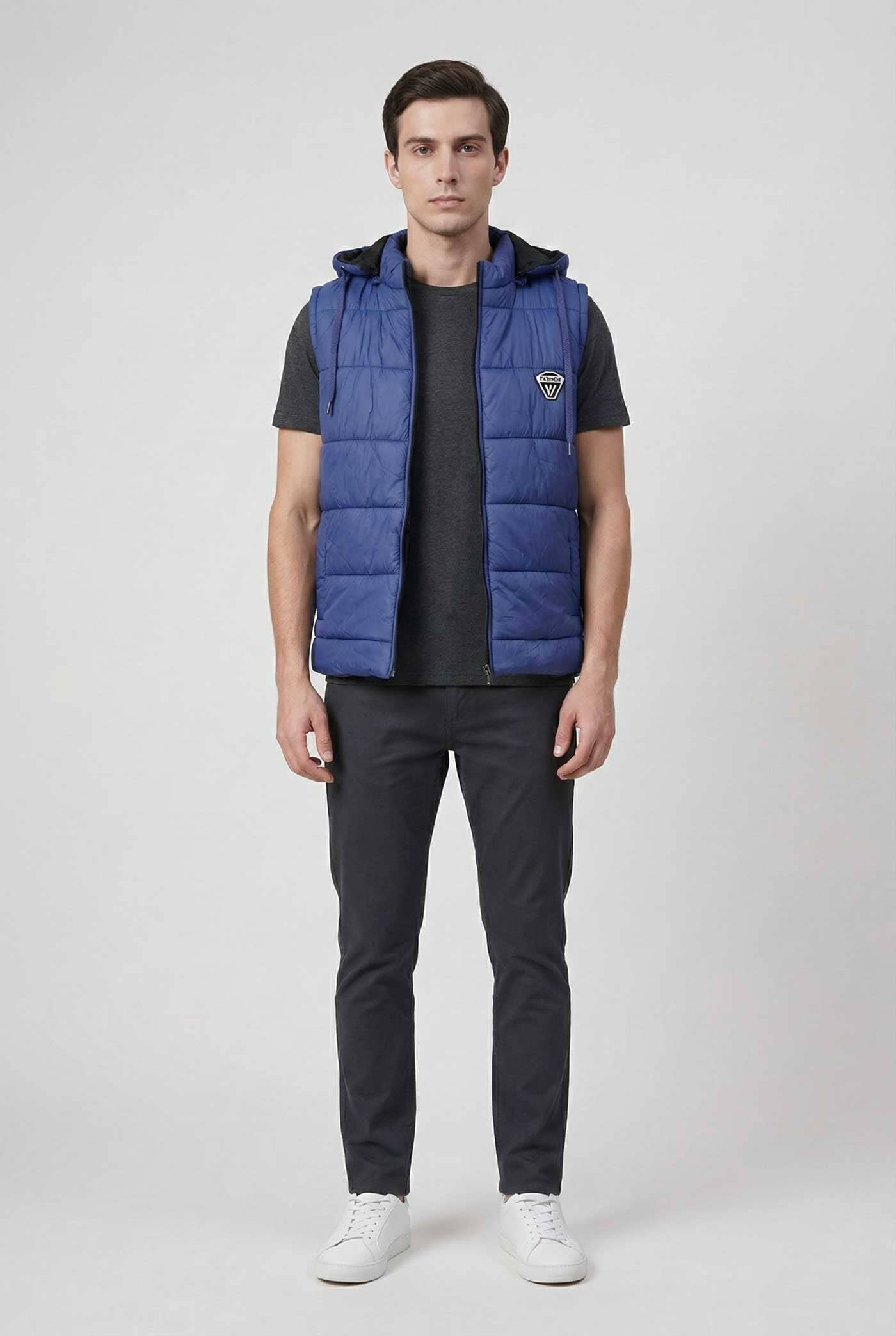 Men's Fashion Detachable Hood Puffer Gilet