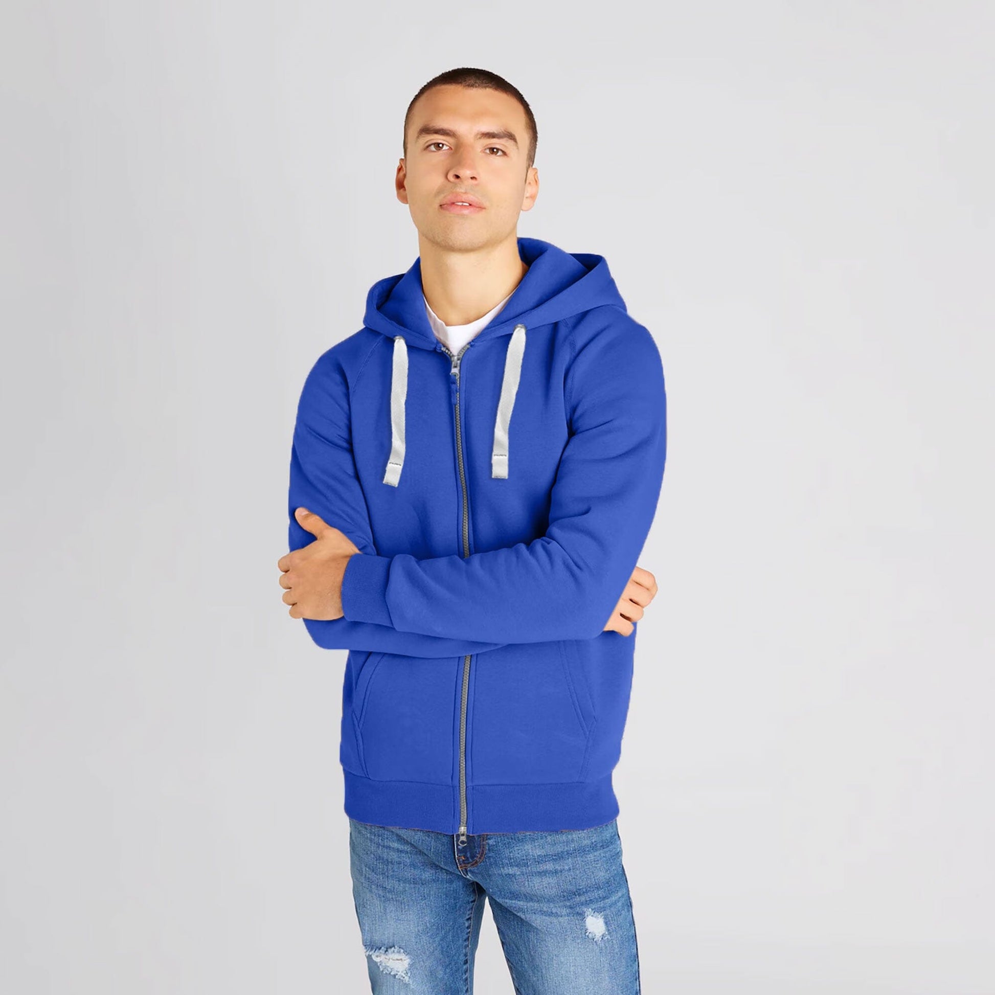 Payper Men's Double Zipper Raglan Sleeve Hoodie
