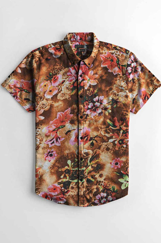 Nexoluce Men's Slim Fit Ystad Short Sleeve Casual Shirt