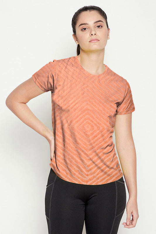 Max 21 Women's Betim Design Short Sleeve Tee Shirt