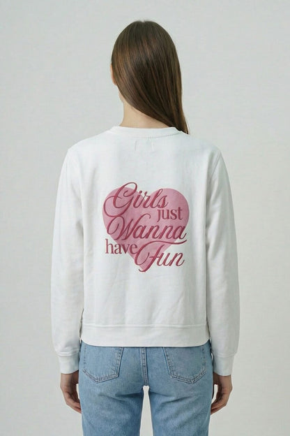 USQUARED Women's Wanna Have Fun Fleece Sweat Shirt